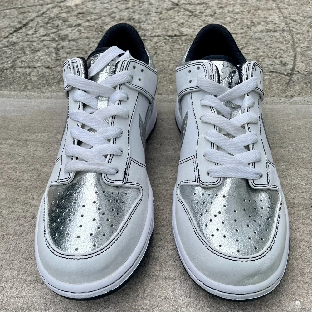 VNDS!  2010 Nike ID dunk!  White & silver!  Size 11 - Picture 4 of 9